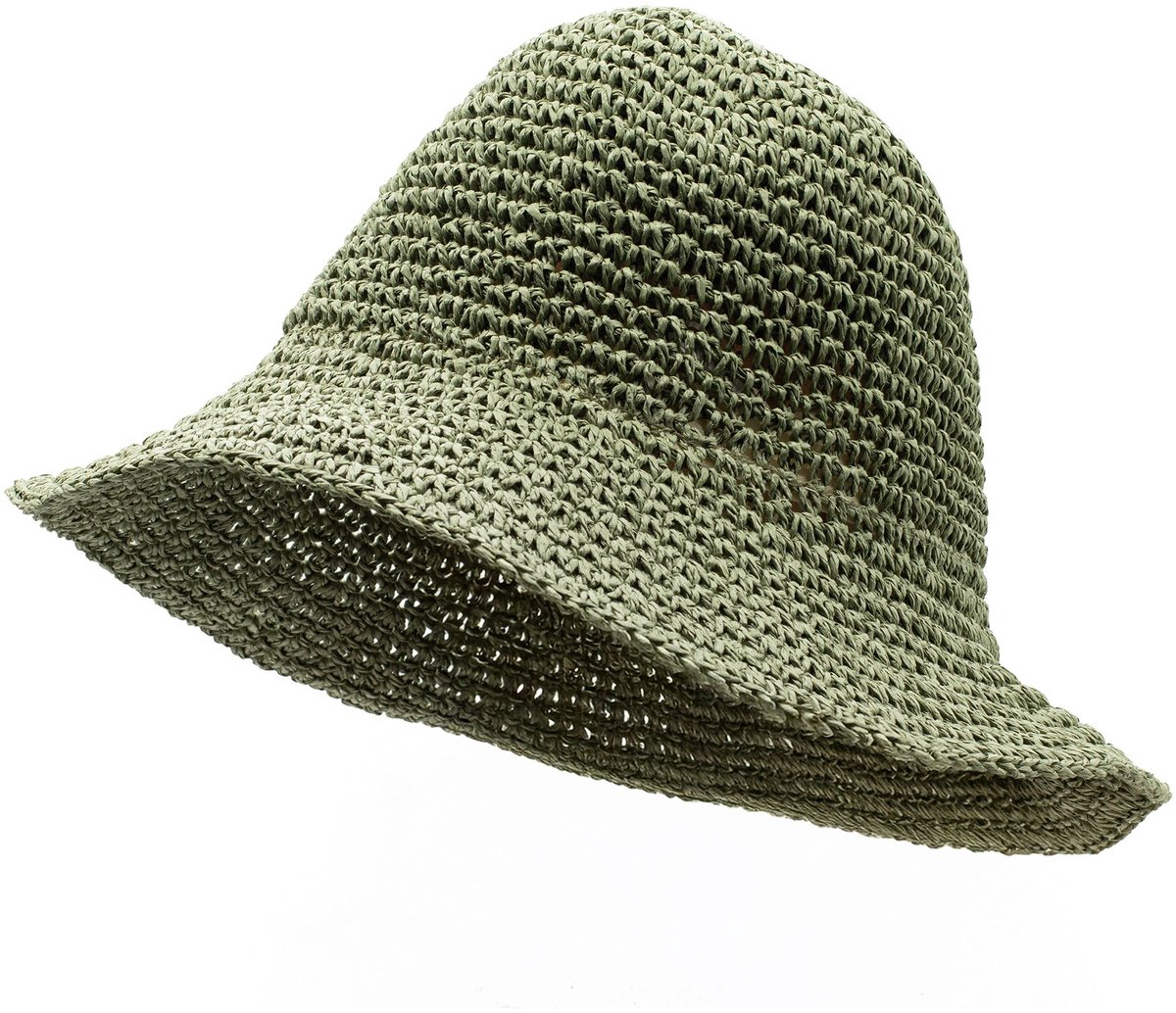 Nomad Sari Floppy Straw Sun Hat - Moss Green