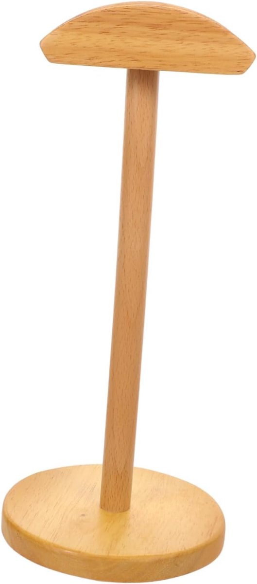 Koptelefoon Displaystandaard - Headset Houder - Bureau Organisatie - Duurzaam Rubberhout - 27.50X12.00CM - Bruin