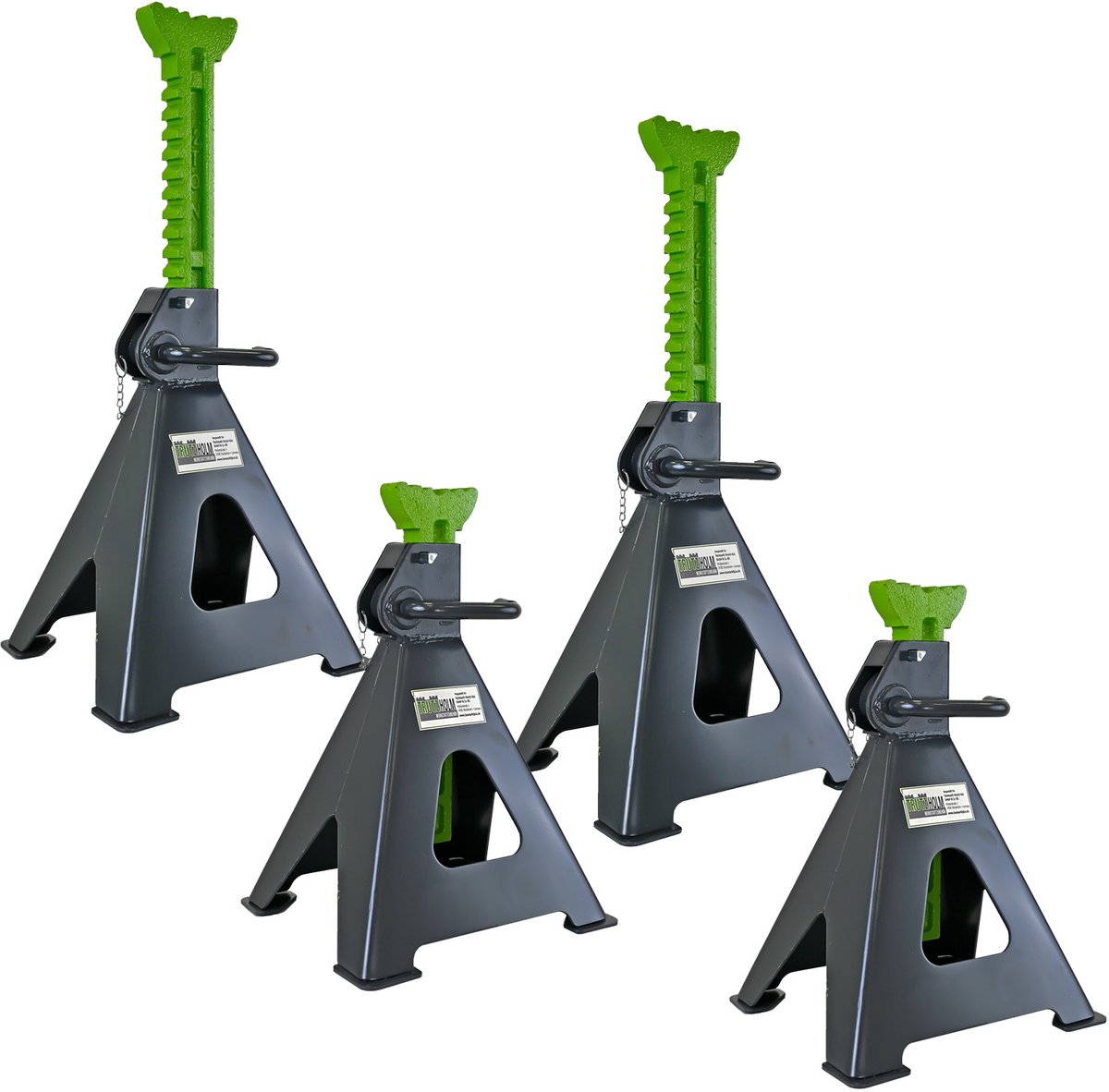 TRUTZHOLM Assteunen Set van 4 - Steunbokken 12 Ton per stuk - Heavy Duty Kriksteunen Vrachtwagen XL 490-750mm Garage Set