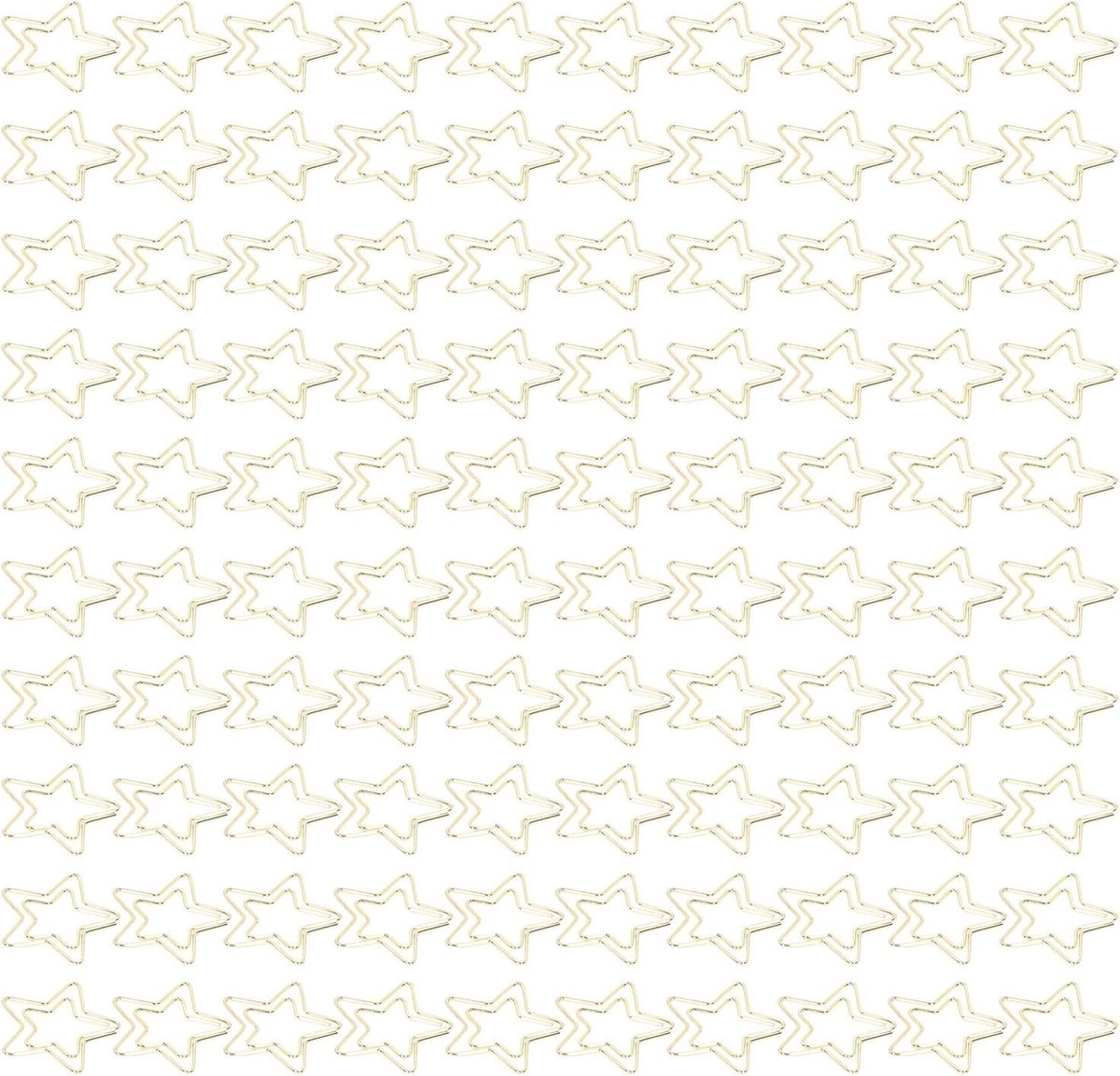 Set van 100 Gouden Paperclips van Metaal voor School en Kantoor, Documenten Organiseren en Professioneel Gebruik