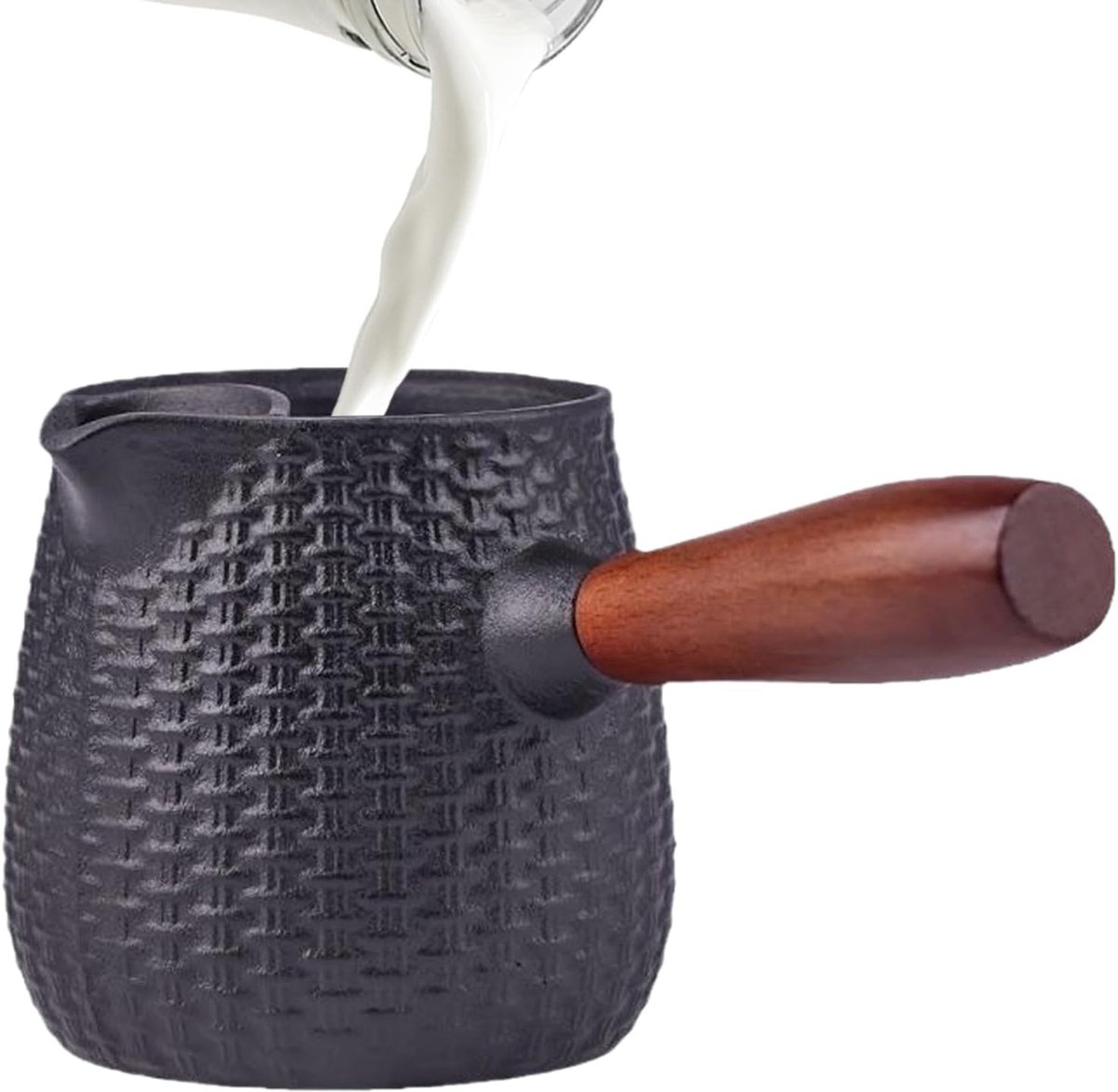 Theepot Gietijzer - Waterkoker Kom - Thee Zetten - Druppelvrije Schenktuit - 600 ml - Zwart