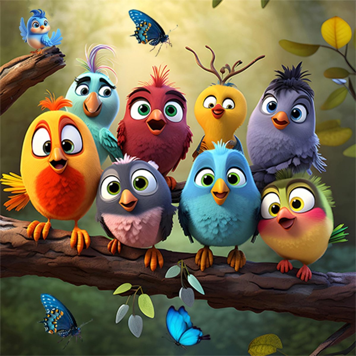 SolidKeus - Puzzel voor Volwassenen, 1024 Stukken, Groep Vogels met Poster