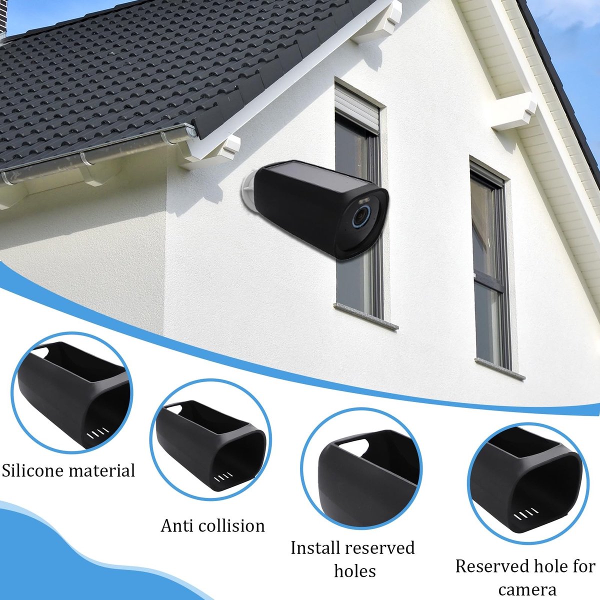 SolidKeus - Set van 2 Waterdichte Silicone Behuizingen voor Beveiligingscamera