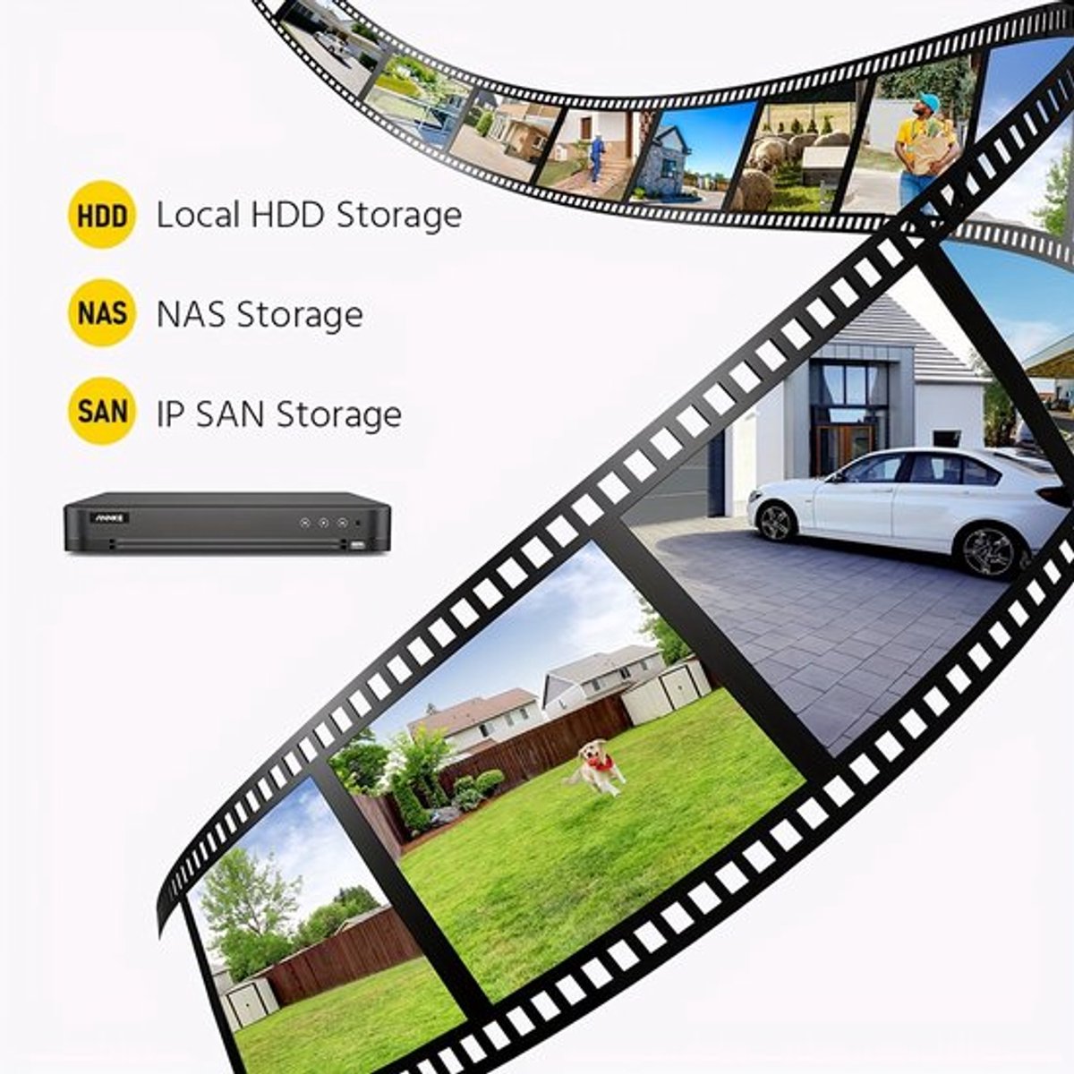 Beveiligingssysteem – Camerabewaking – CCTV Systeem – Camera Kit – DVR Recorder – 16 Kanaals Bekabeld – 12x 3K Camera’s Met Microfoon – Dual Color Nachtzicht – AI Beelddetectie – 4TB Opslag