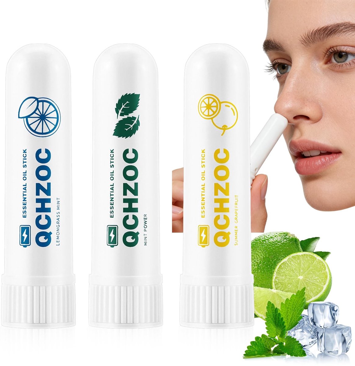 SolidKeus - Set van 3 Draagbare Neusinhalatoren met Aromatherapie