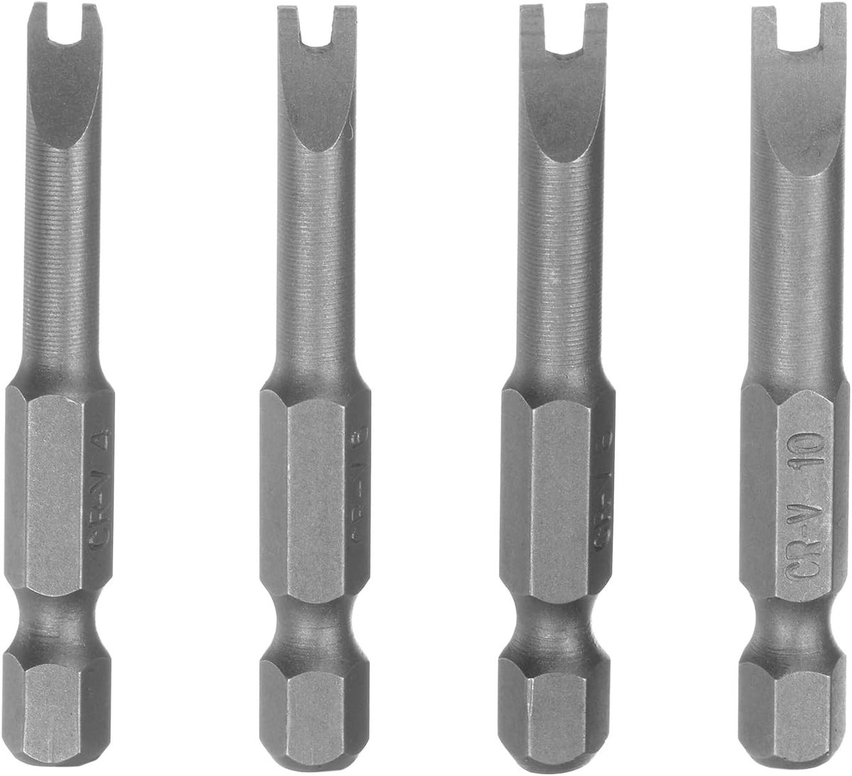 Magnetische U-vormige schroevendraaiers met 4 verschillende koppen - Set van 4 stuks voor precisiewerk en klussen