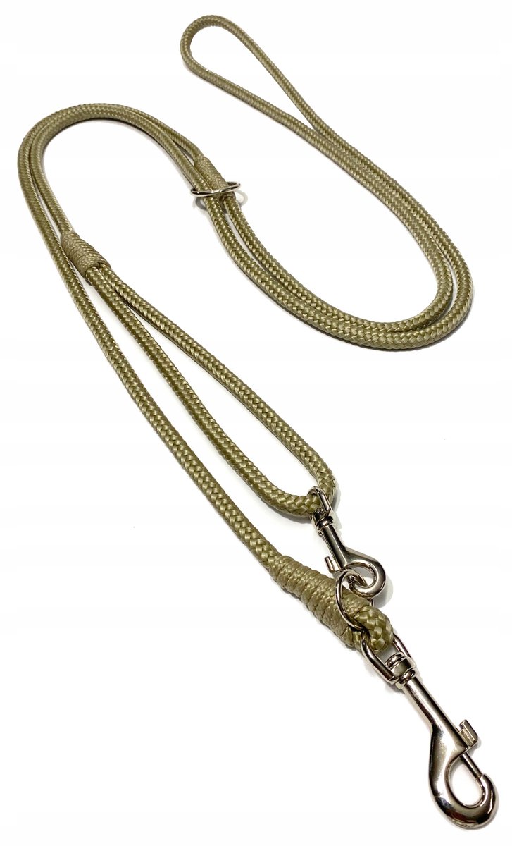Verstelbare Hondenlijn 130-240cm, PP-kabel Ø 8mm, Khaki