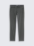 Donkergroene chino broek, recht model. Tom Tailor logo en maat 31/32 op de band.