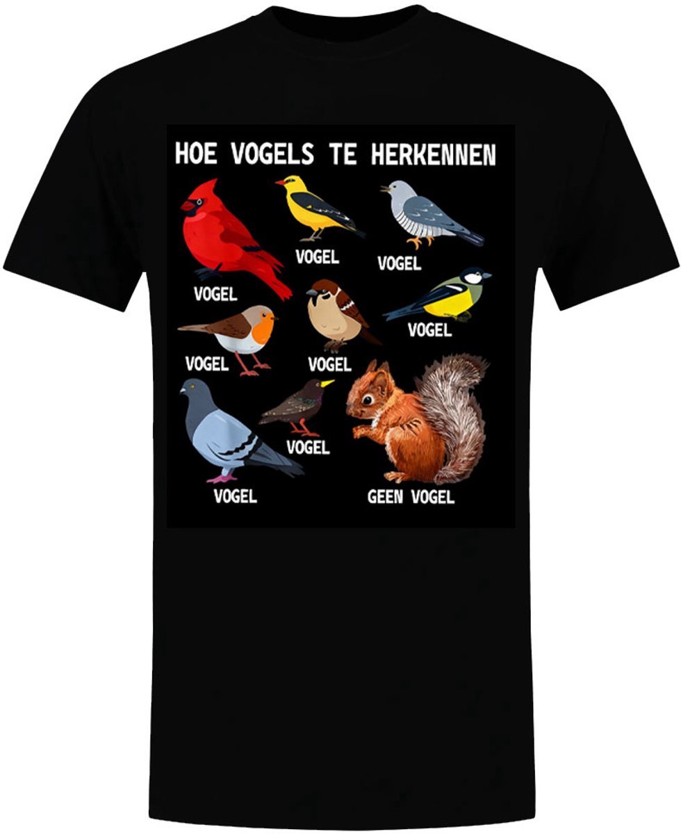Hoe Vogels Te Herkennen kind T-shirt - Kids- Raadsel - Vogelspotter - Dieren- shirt