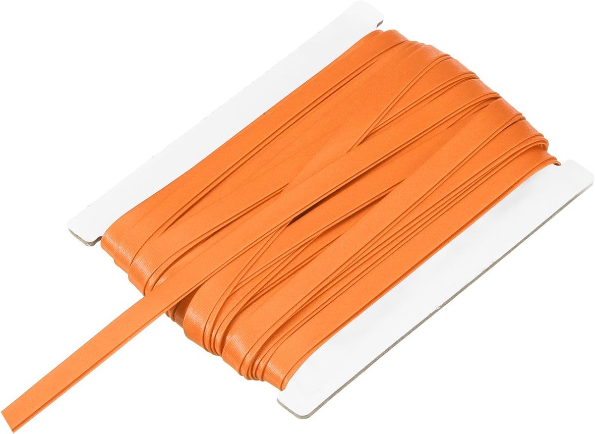 Double Fold Bias Tape voor Naaien 1/3 inch x 12 Yards Satijn Pre-Fold Continuous Binding Tape voor Naaien Quilting Hemming Binding DIY Crafts, Oranje