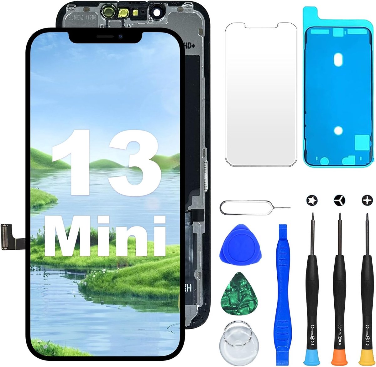 Truetone LCD-scherm voor iPhone 13 Mini, 5,4 inch (13,7 cm), lcd-scherm voor iPhone 13 Mini display, vervanging, digitizer, reparatiesets
