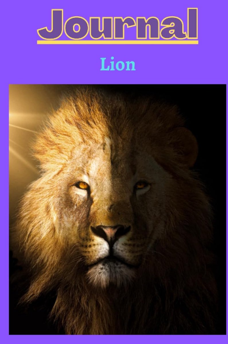 Lion journal series 2 with a purple background