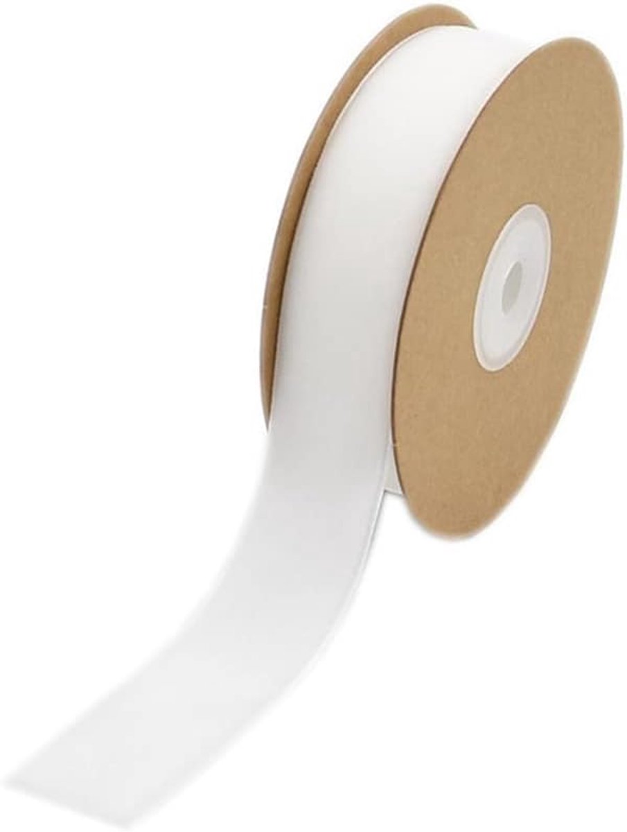 5 yard/rol, 25 mm breed, fluwelen lint, lint, sierband, voor haaraccessoires, kleding, geschenkdoos, decoratie, bloemenverpakking, wit