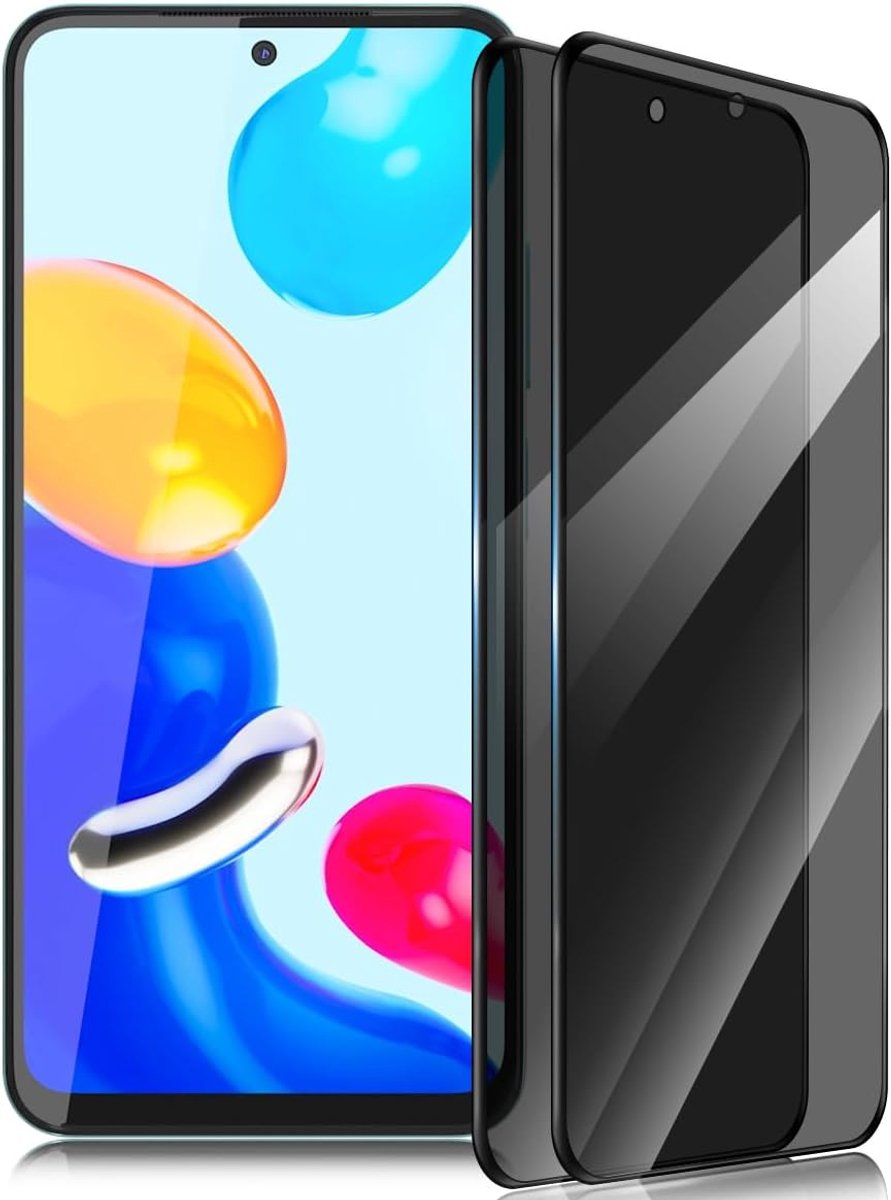 2 stuks gehard glas voor Xiaomi Redmi Note 11 4G/Note 11S 4G, privacyfolie van gehard glas, anti-spy displaybeschermfolie