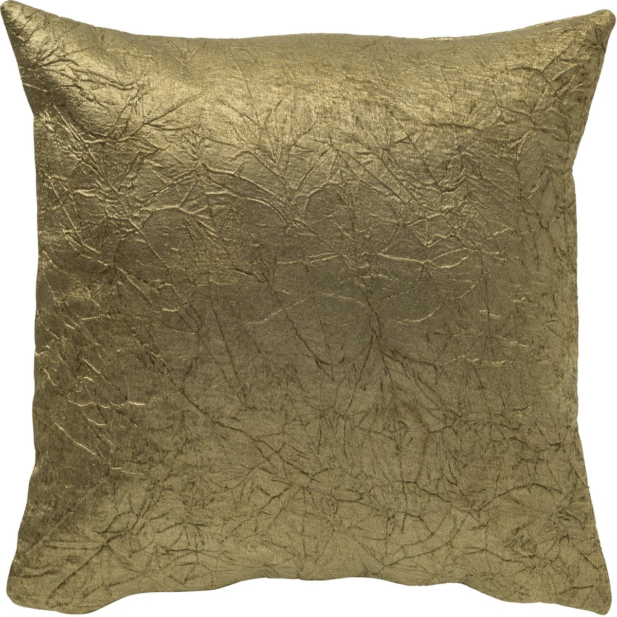 Dutch Decor SIENA - kussenhoes 45x45 cm - glansvelours - reliëf - Military Olive - groen - met rits - zonder binnenkussen