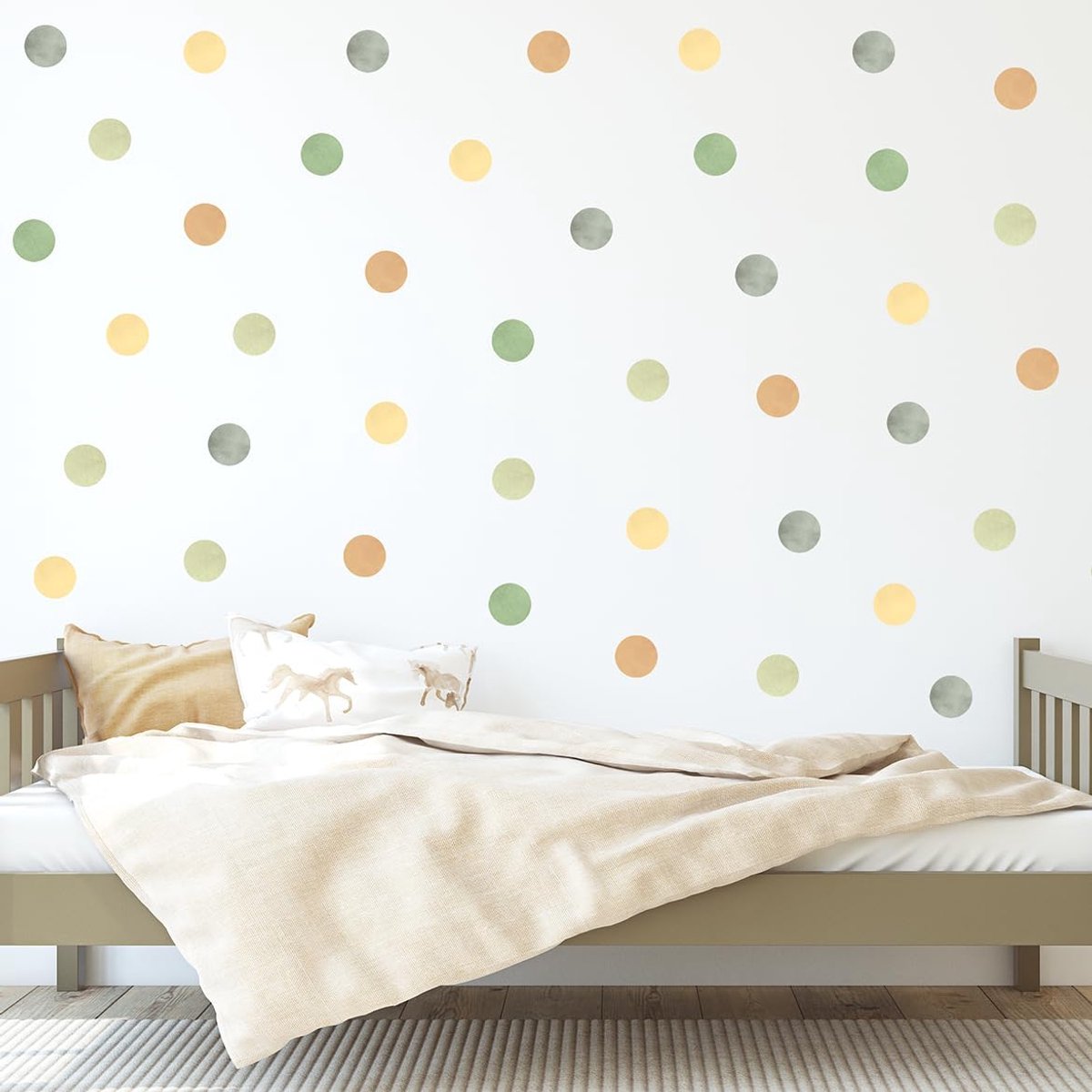 Muursticker kinderkamer - kinderkamer decoratie - muursticker kinderkamer meisjes - wanddecoratie, muursticker stippen, cirkels -