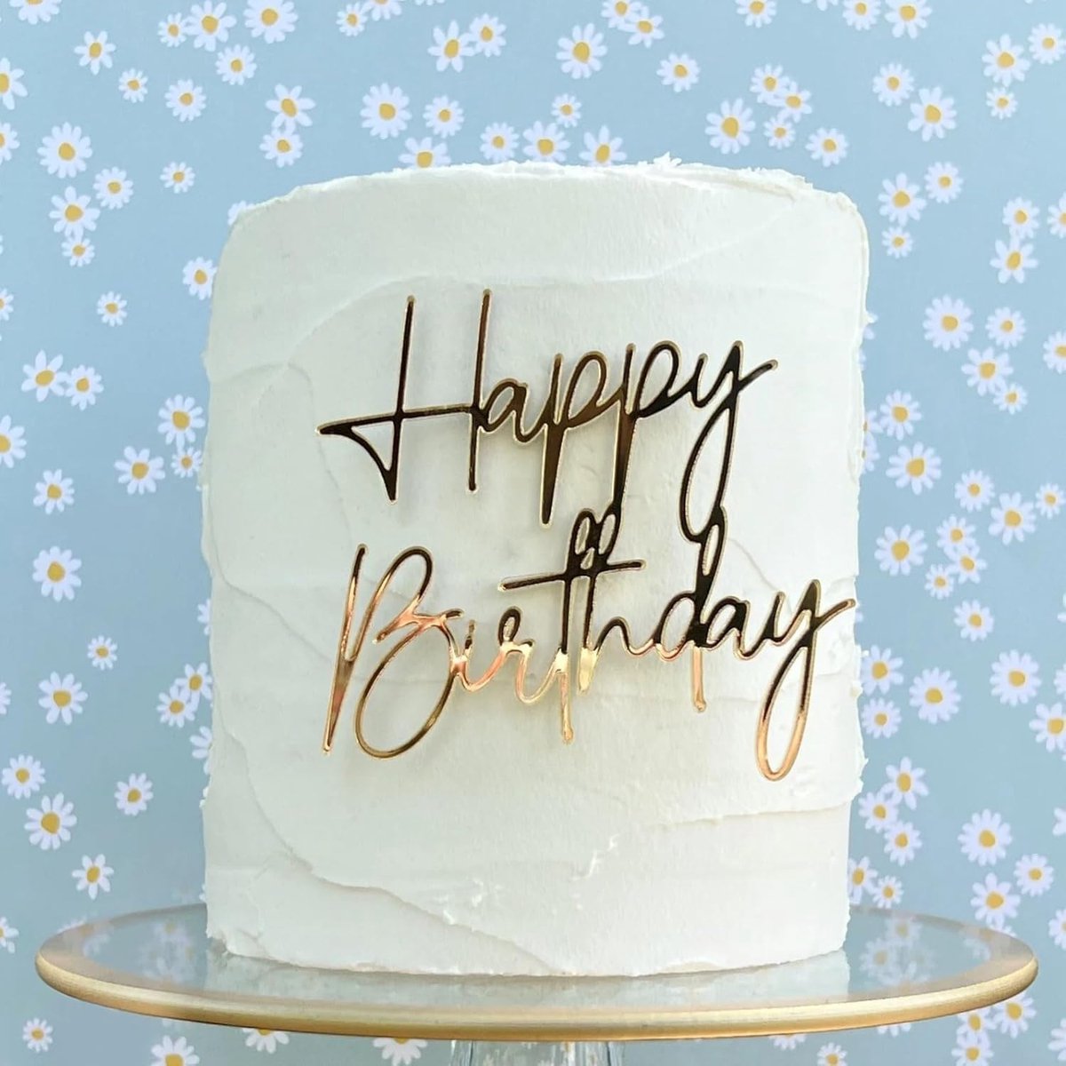 Birthday Taartdecoratie, 1 stuks, gouden spiegel, taartdecoratie voor jongens, meisjes, verjaardagstaarttopper voor verjaardagsfeest, taartdessert