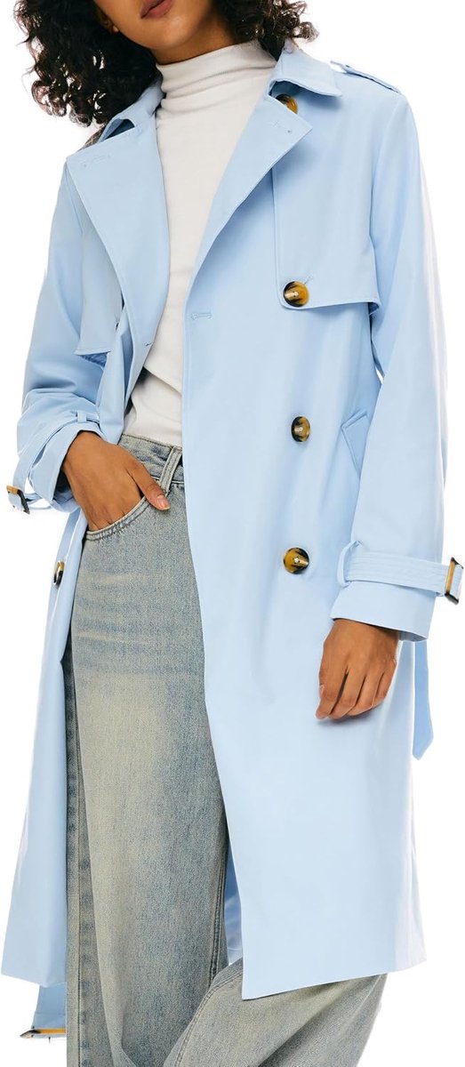 Women's Trench Coat dames Trenchcoat (1-Pack)