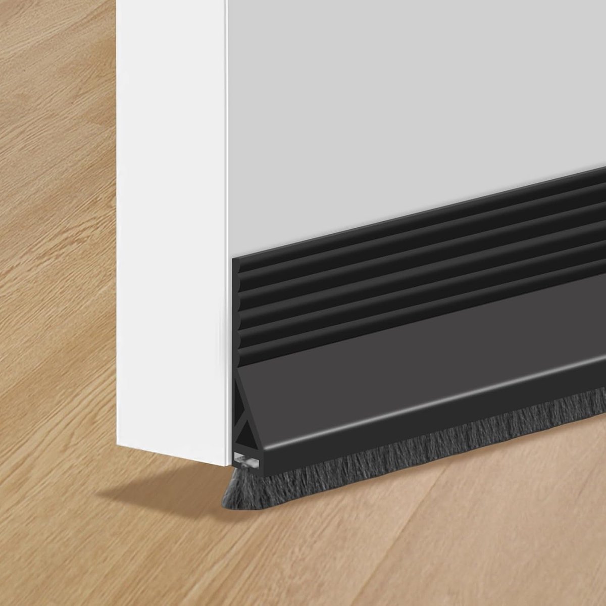 Deurbezem - borstelafdichting - zelfklevend - deurafdichting - zwart - deurafdichting met borstel - borstelafdichting - deur - borstelstrip - deurafdichting - op maat te snijden - 100 cm x 4 - 5 cm