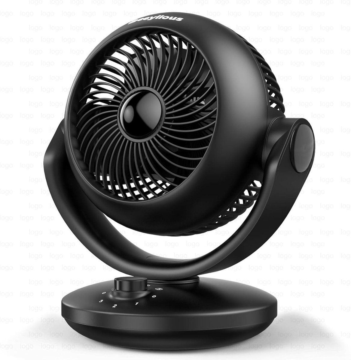 Tafelventilator - Wit - 25,4 x 20,3 x 29,5 cm - Stil met 3 Snelheden en Oscillatie - Voor Thuis of Kantoor