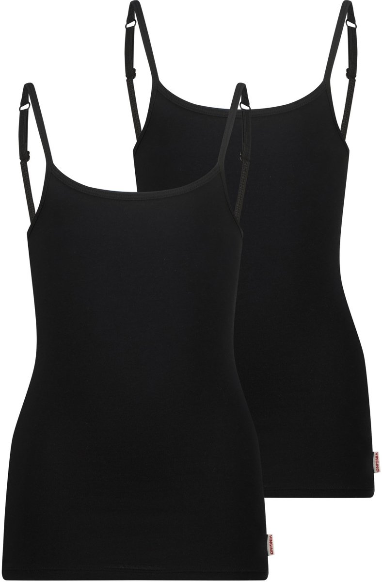 Vingino Girls Singlet 2 Pack Nachtkleding Meisjes - Zwart - Maat 110/116