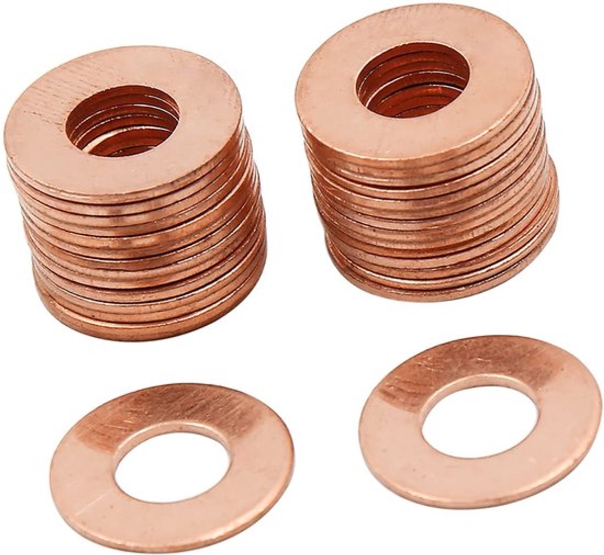 Afdichtringen 30 Stuks - Koperen Platte Schijven - Universeel M8 - 18 mm - 1 mm - Duurzaam Materiaal - Dichtingen
