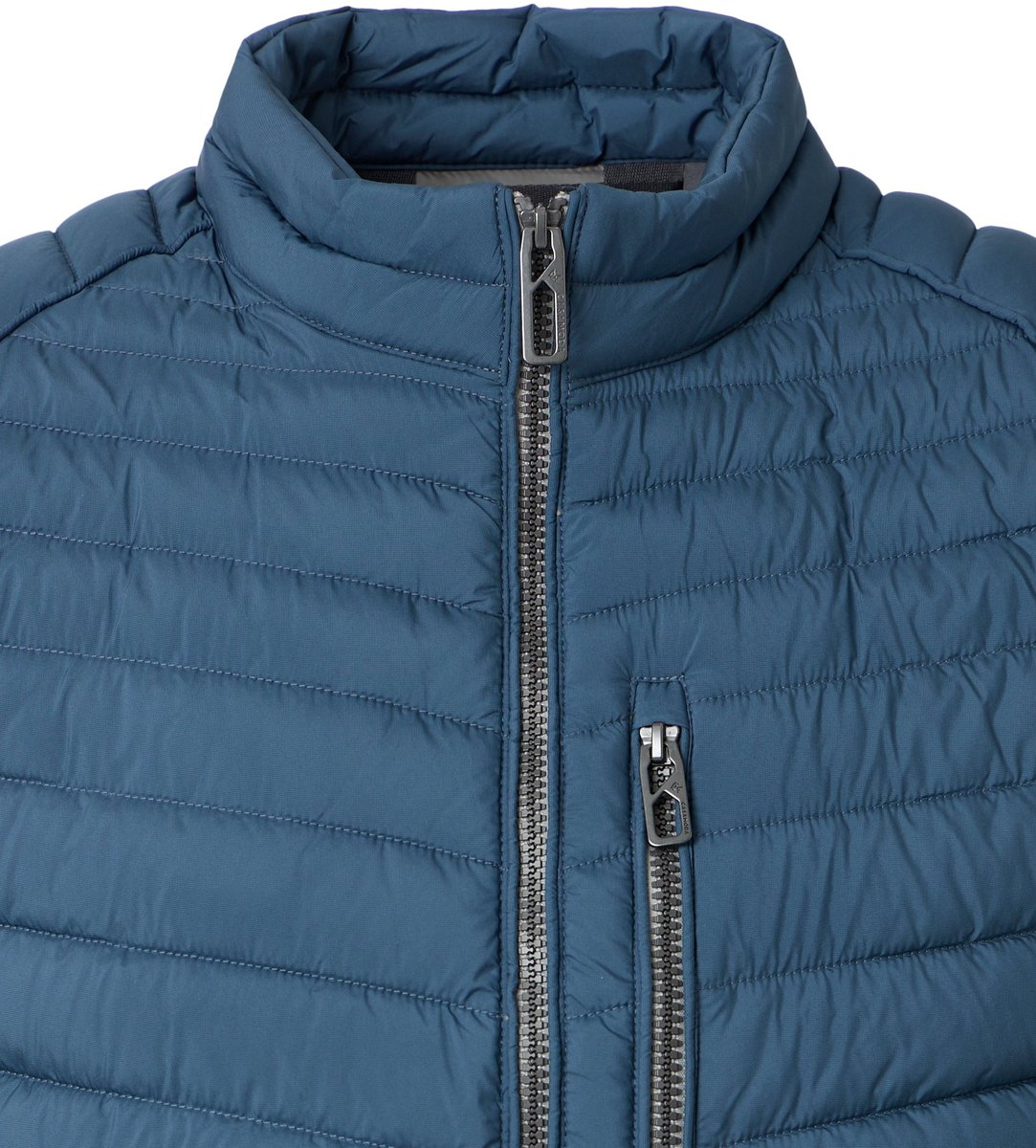 CASA MODA comfort fit bodywarmer - blauw - wit - grijs