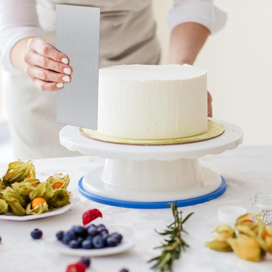 Spatel voor gebak, roestvrij staal, 15,2 en 20,3 cm, stijltang voor taarten, gebak - Taartmes, taartmes, bakgerei voor decoratie van taarten, doe-het-zelf — afbeelding 4