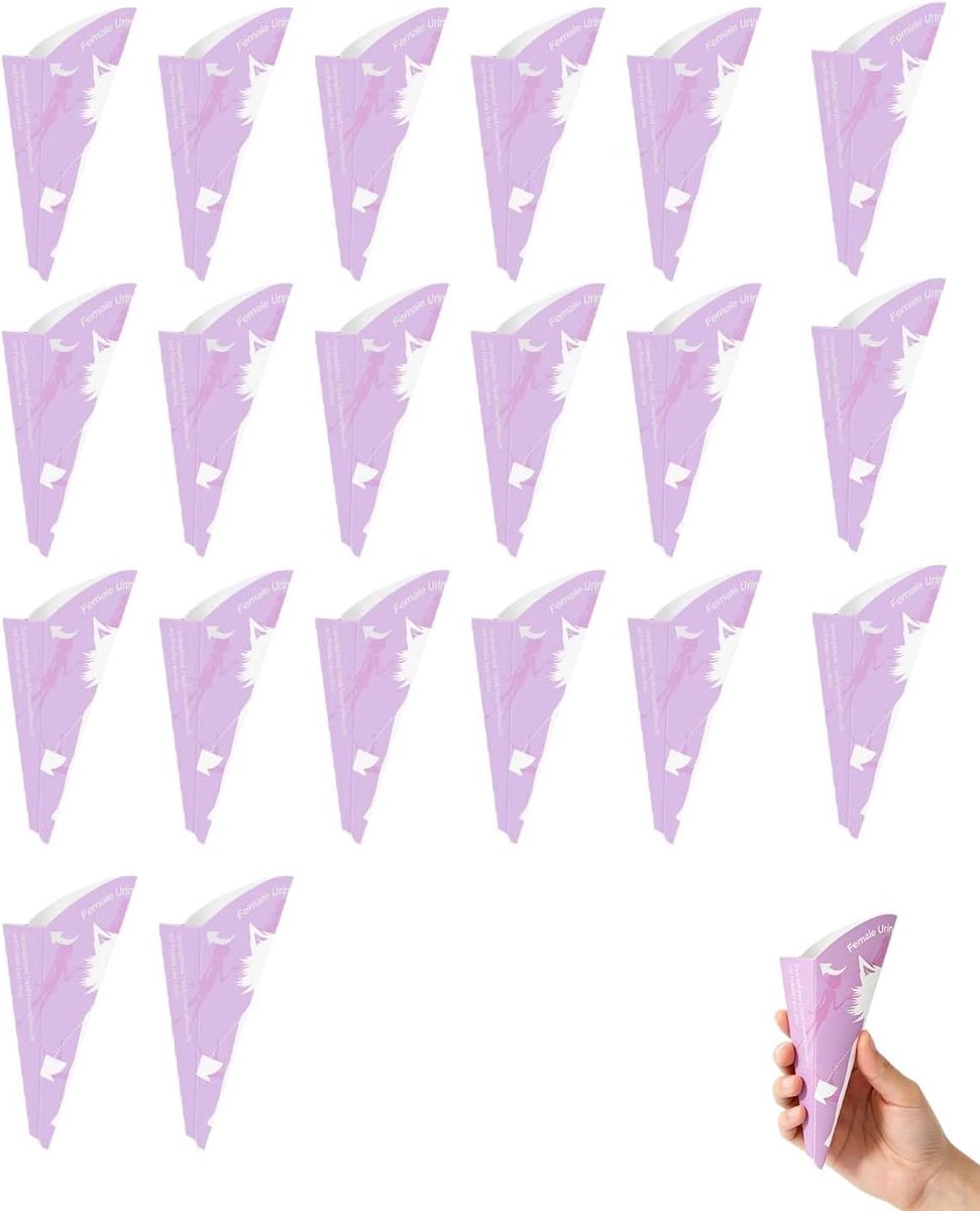 Urinella voor vrouwen, 20 stuks, wegwerp-urinoir van papier, voor zwangere vrouwen, reizen, camping en outdoor, hygiënisch en discreet
