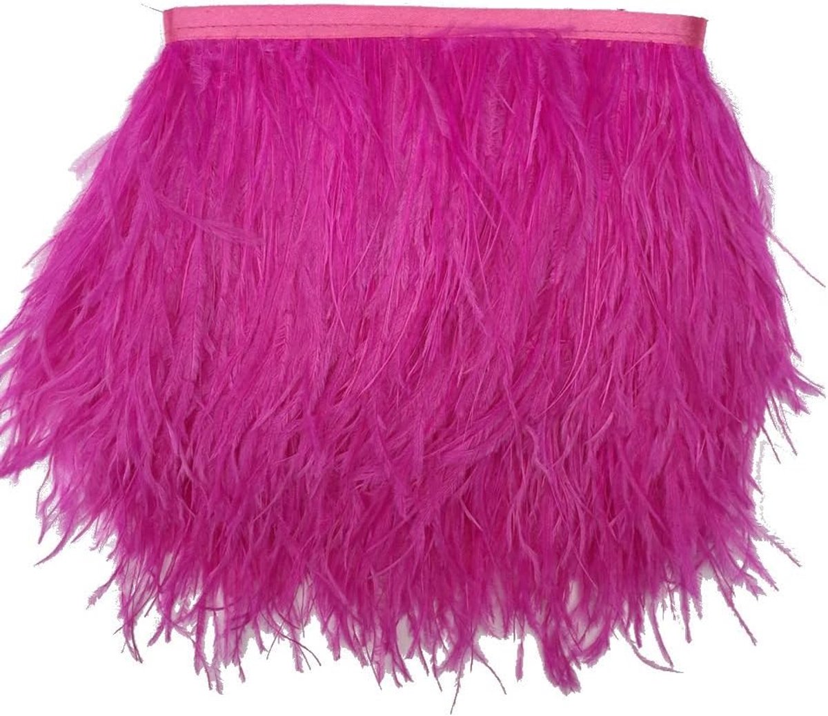 Struisvogelveren Trim Fringe Gebruikt Bruiloft Naaien Ambachten Kostuums Decoratie Pack van 2 Yards (Fuchsia)