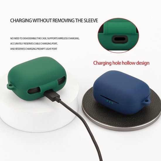 Hoes compatibel met EarFun Air Pro 4, zachte TPU, krasbestendige beschermhoes voor bluetooth-hoofdtelefoon, compatibel met EarFun Air Pro 4, zwart — afbeelding 4