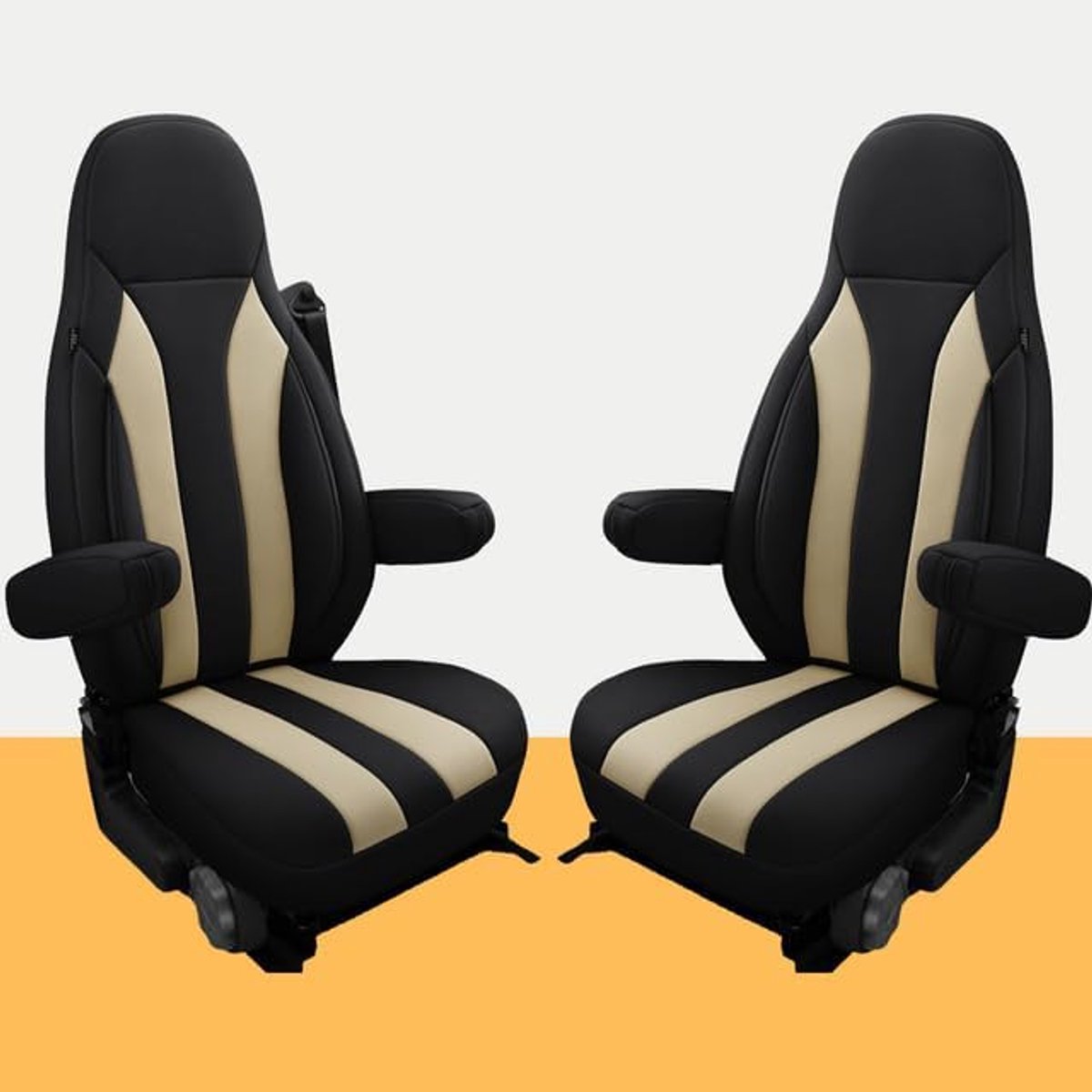 Stoelhoezen, geschikt voor Aguti GIS Liner & Milan camperstoelen, 2-delig met armleuninghoezen, compatibel met Pössl, Knaus, Adria, Carthago en CIM203