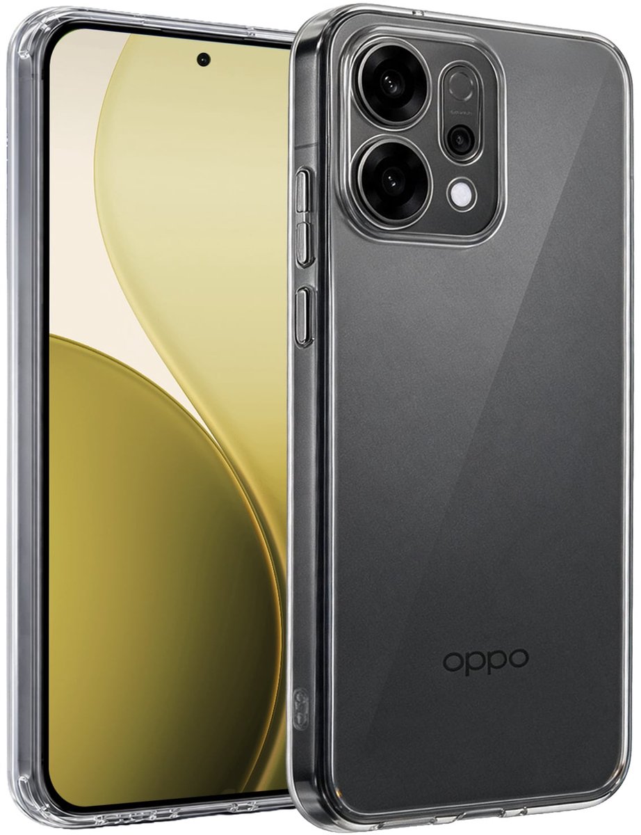 Hoesje - Geschikt voor Oppo Reno 14 - Sterk & Shockproof - Hoes Cover - Siliconen Case - Telefoonhoesjes - Transparant