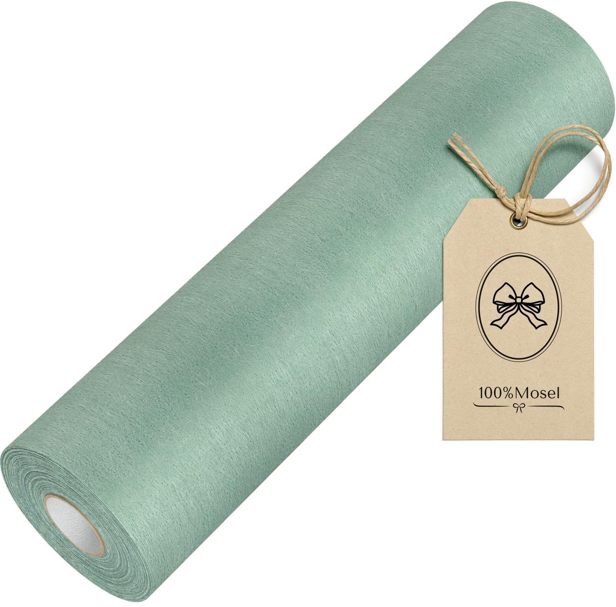 Elzusha - Fleece Tafelrunner in Eucalyptus, 30 cm x 25 m