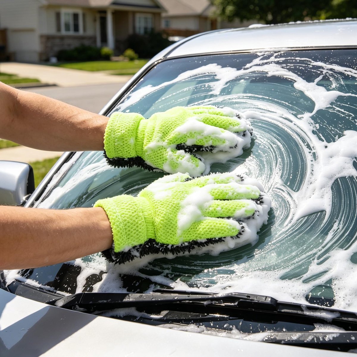 SolidKeus - Set van 2 Herbruikbare Microvezel Autowashandschoenen voor Professionele Reiniging