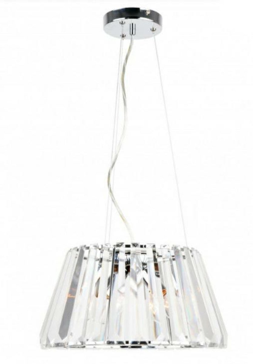 KWARC Hanglamp Kristal Chroom 3xE27 Ø37cm