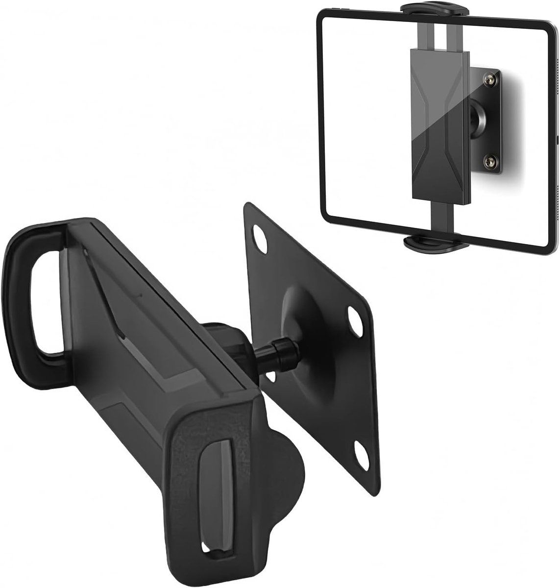 360 graden houder voor tablets - draaibare tabletwandhouder - verstelbare steunklem - intrekbaar - 4 - 7-14 inch - wandhouder - universele houder - geschikt voor tablets - smartphones - e-readers enz
