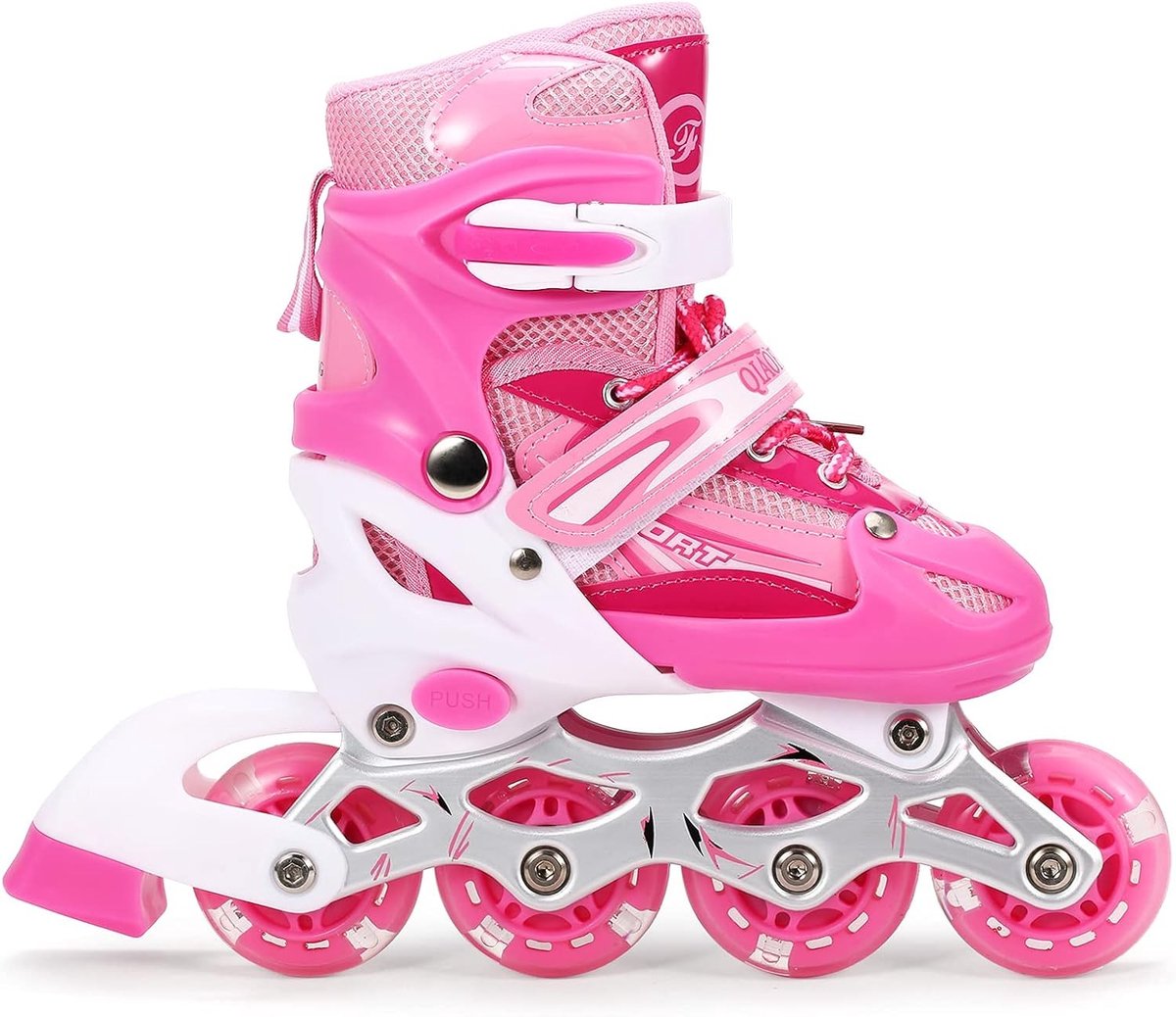 Inline skates voor kinderen met verlichte PU-wielen, perfect cadeau voor beginners, jongens en meisjes, maat 27-41