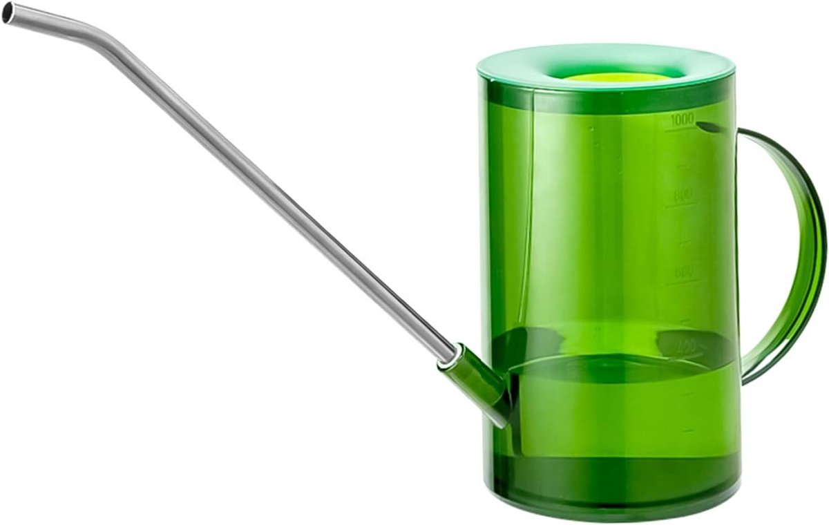 1 Liter Gieter voor Binnenplanten - Ideaal voor Huisplanten, Tuinplanten en Precisiewatering met Lange Tuit (Groen)