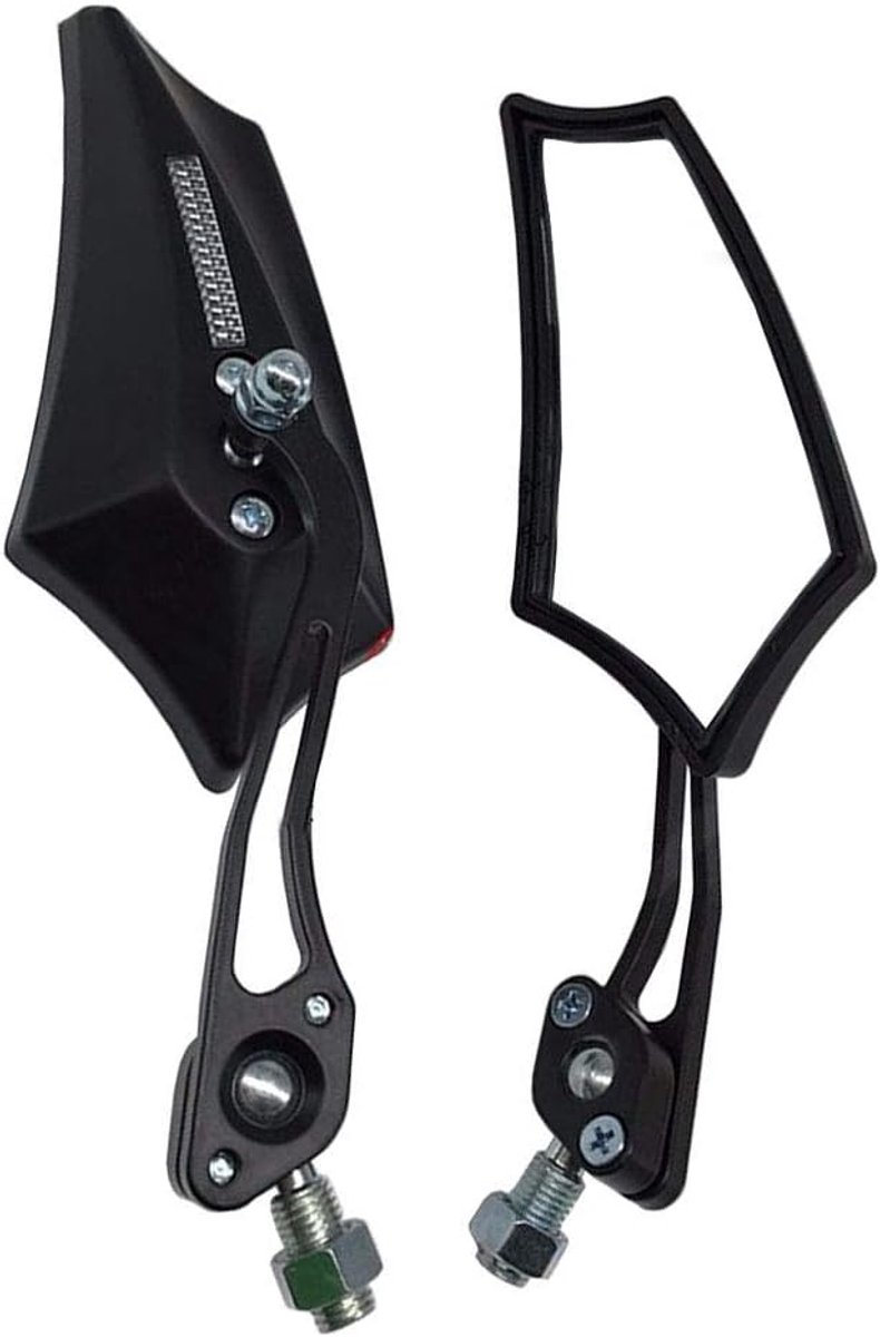 2 Stuks Motorfietsspiegels Zwart Universele Motorfiets Achteruitkijkspiegel Stuurspiegels Motorfiets Spiegel Zijspiegel Motorspiegel Achteraanzicht Spiegel 8mm/10mm