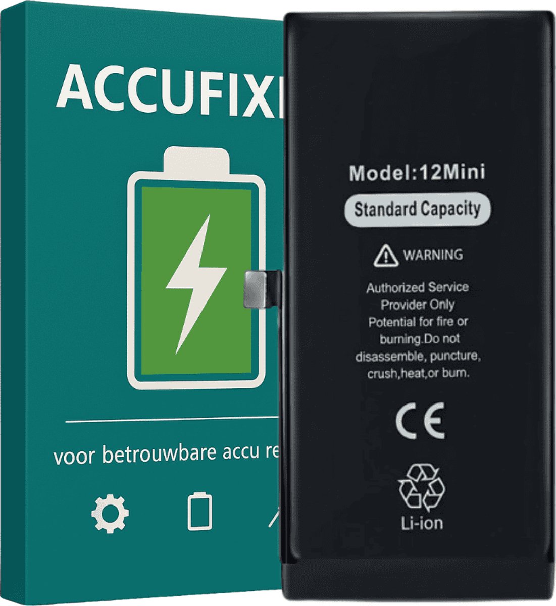 iPhone 12 Mini Batterij - voor Reparatie - A+ Kwaliteit - met Batterijsticker
