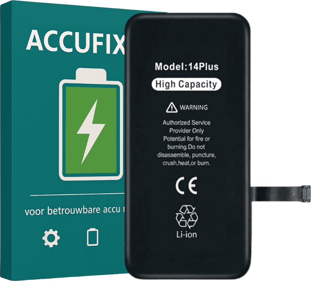 iPhone 14 Plus Batterij - voor Reparatie - A+ Kwaliteit - met Batterijsticker