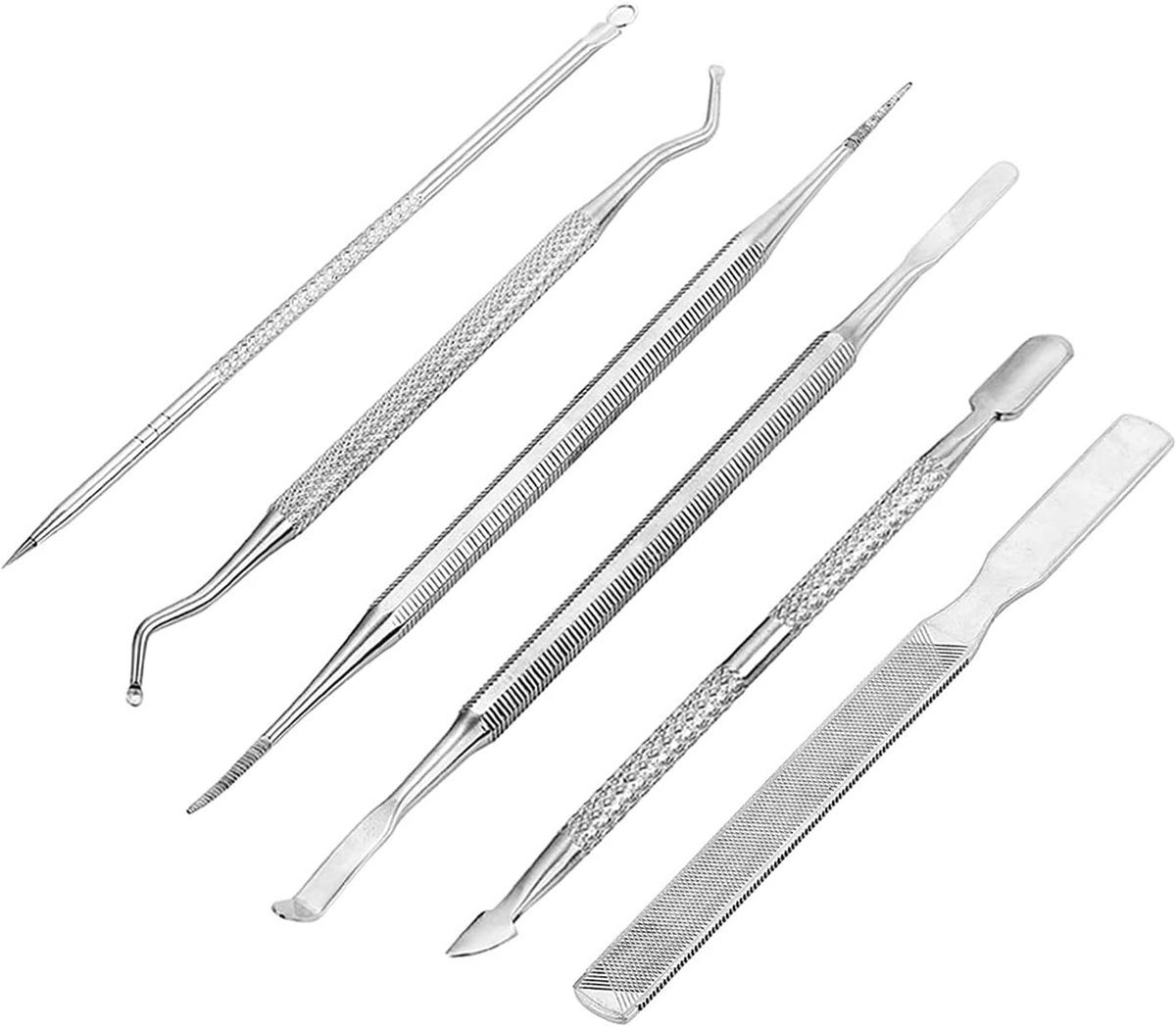 Ingroeivijl en -lifter voor ingegroeide teennagels, dubbelzijdige set voor de verzorging van ingegroeide teennagels (6 stuks/set)