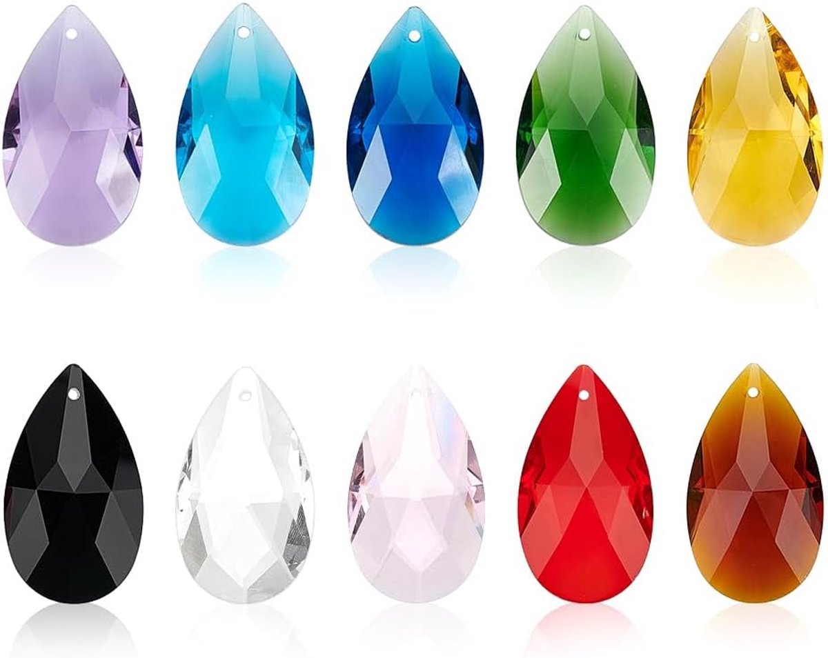 Kralen 10 Kleuren Kroonluchter Prisma's Hangers Onderdelen Opknoping Kralen Voor Sieraden Maken Accessoires Diy Ambachten Lamp Kunst Decoratie Levert