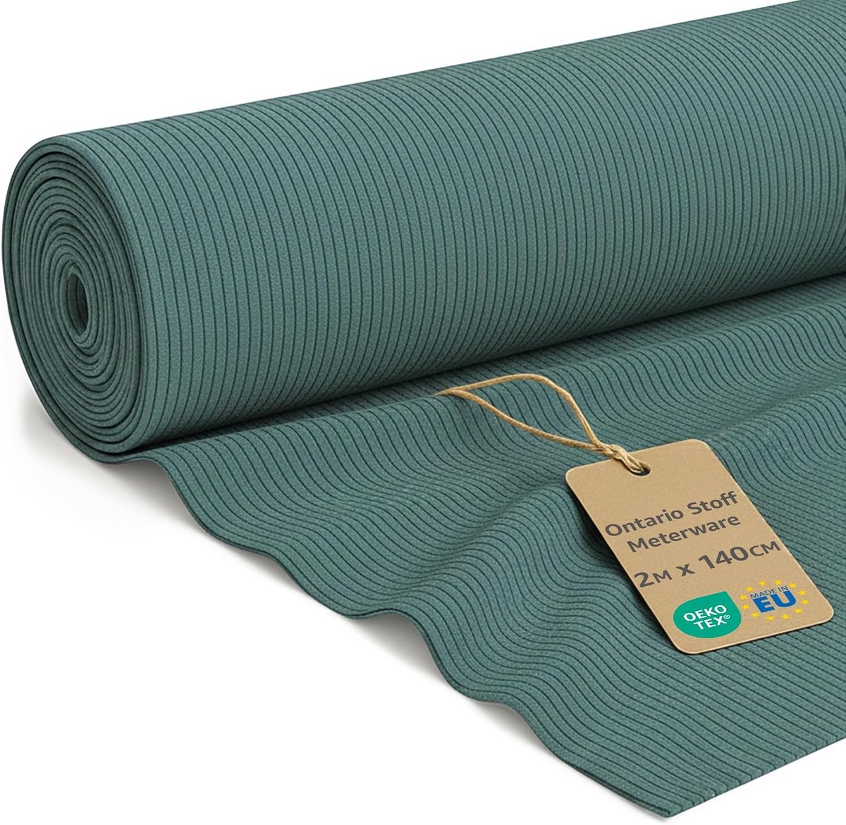 Stof per Meter Ribfluweel 2 M x 140 cm – Bekledingsstof Meubelstof voor Bankhoes Kussenhoes Stoelen Gordijnen Renovatie Robuust met Oeko Tex Turkoois