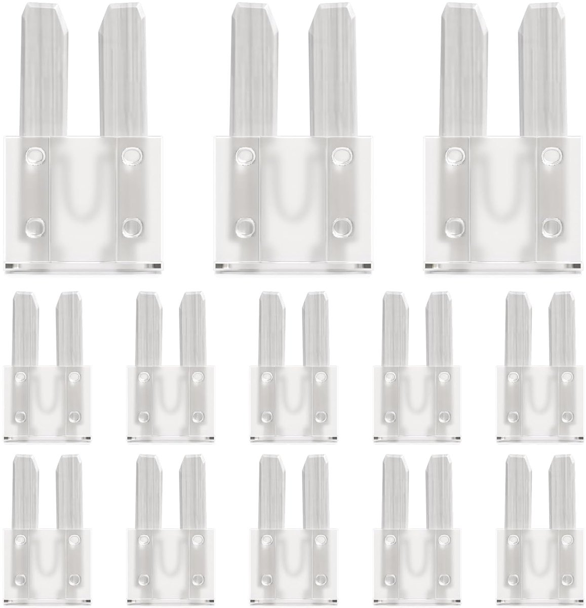 Autozekeringen, 30 stuks, 25 A, 25 ampère, micro 2 platte zekeringen, 25 ampère, voor caravan, vrachtwagen, motorfiets, boot