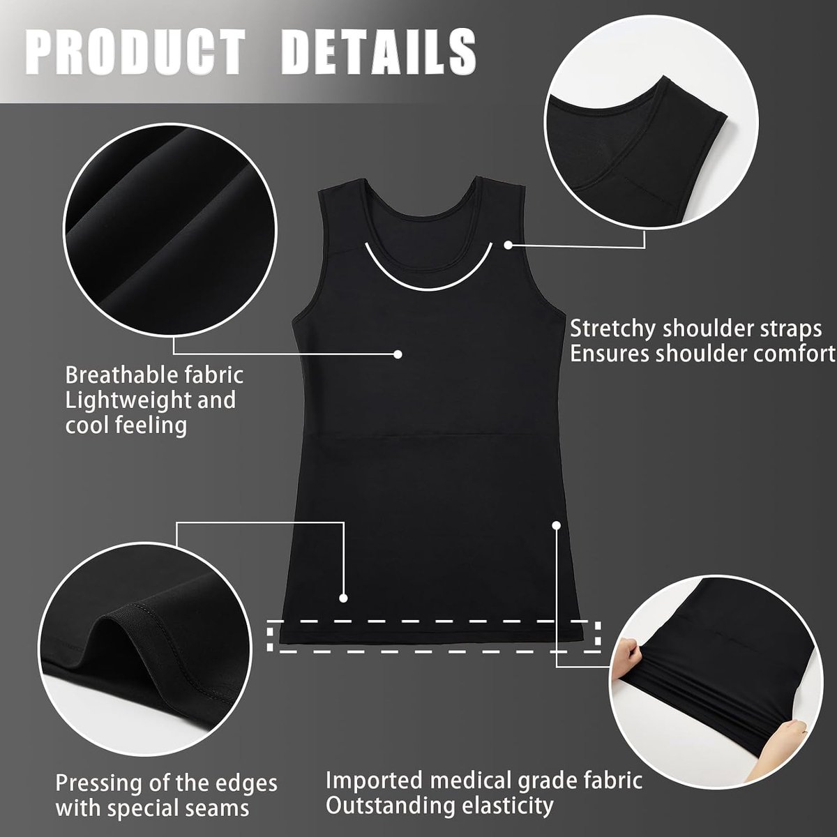Binder Trans Tomboy Ademend Lange Borst Binder Transgender Pullover Tank Top