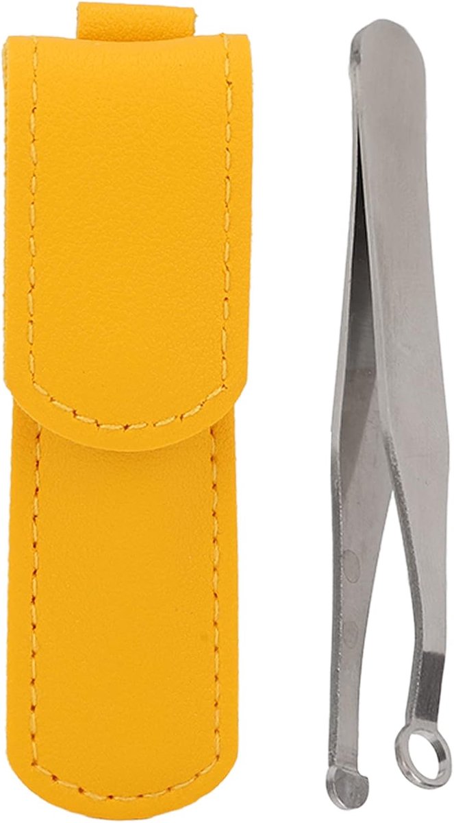 Pincet voor neushaar, wenkbrauwtrimmer van roestvrij staal, pincet met ronde kop, universeel, wenkbrauwtrimmer voor mannen en vrouwen, ronde punt, gebruiksvriendelijk