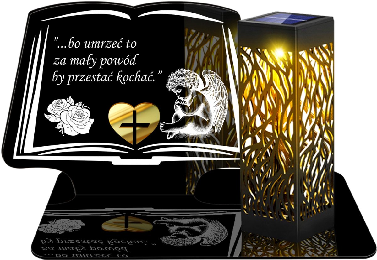 LED Solar Candle XL - Eeuwig, Grafstandaard, 3D