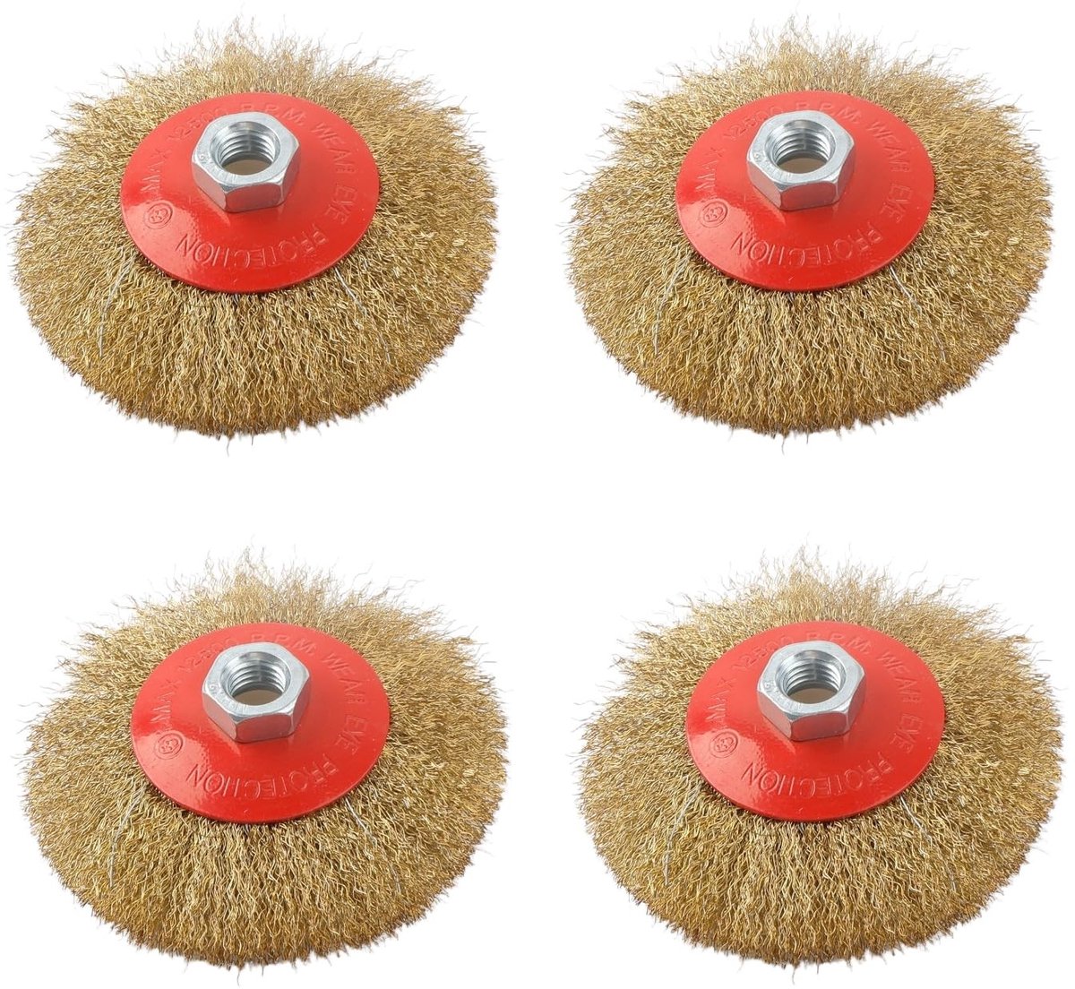 SolidKeus - Set van 4 Draadborstels voor Haakse Slijpmachines